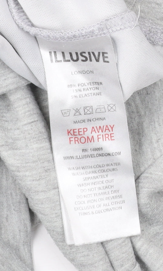 Illusive London Boys Grey Logo Sweatshirt 13-14Y Pullover Crew Neck