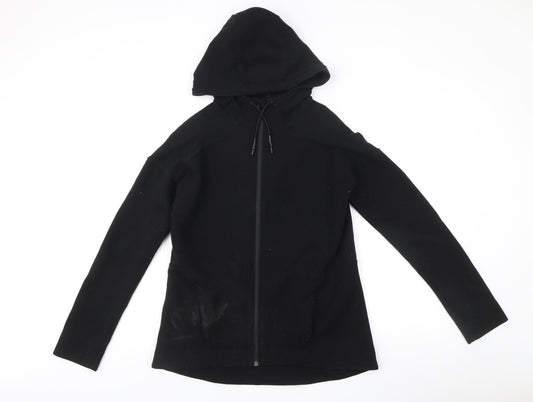Sweaty Betty Women Black M Slim Fit Hooded Full Zip Active Jacket