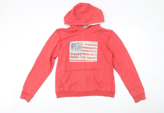 Teens UK 14 Regular Levi Strauss & Co. Red Pullover Hoodie