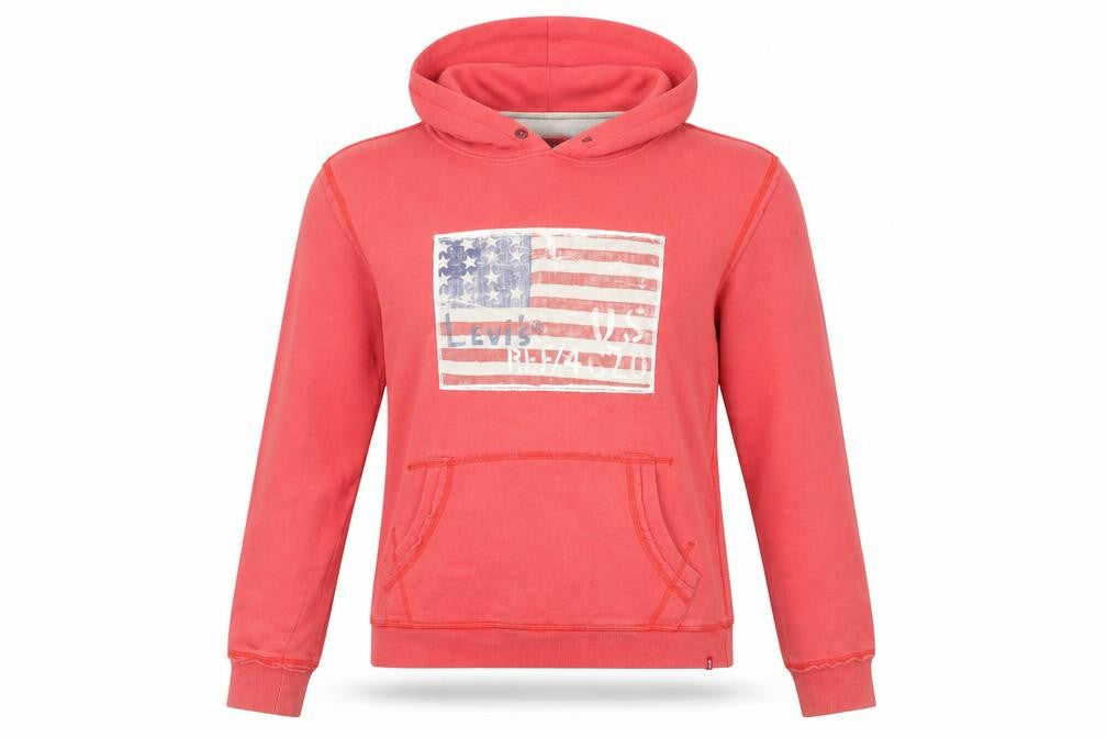 Teens UK 14 Regular Levi Strauss & Co. Red Pullover Hoodie