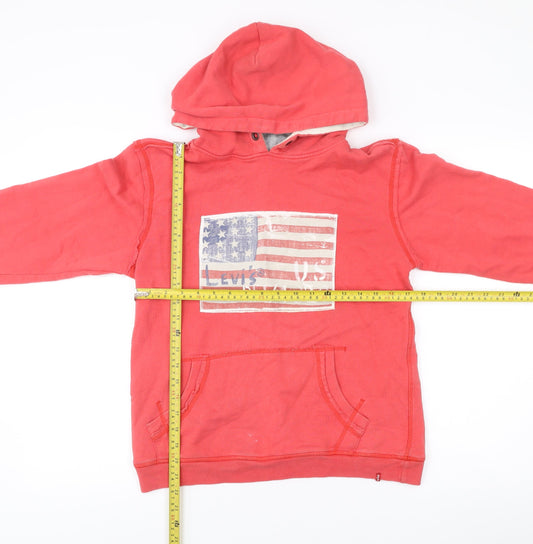 Teens UK 14 Regular Levi Strauss & Co. Red Pullover Hoodie