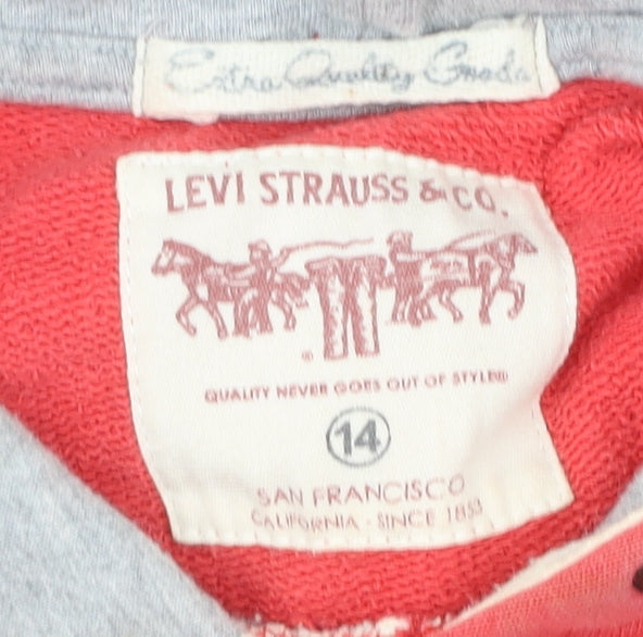 Teens UK 14 Regular Levi Strauss & Co. Red Pullover Hoodie