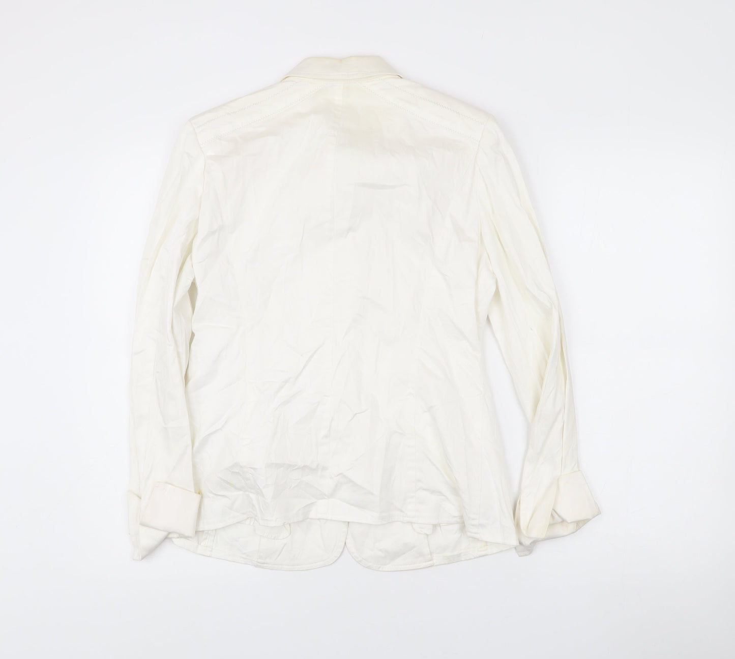 Betty Barclay Womens White Cotton Blend Suit Jacket Size 12