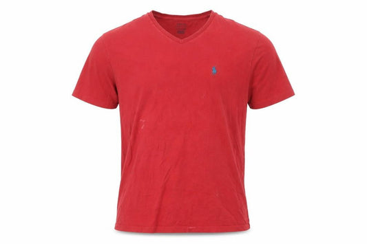 Ralph Lauren Men’s Red V-Neck Cotton T-Shirt Size S