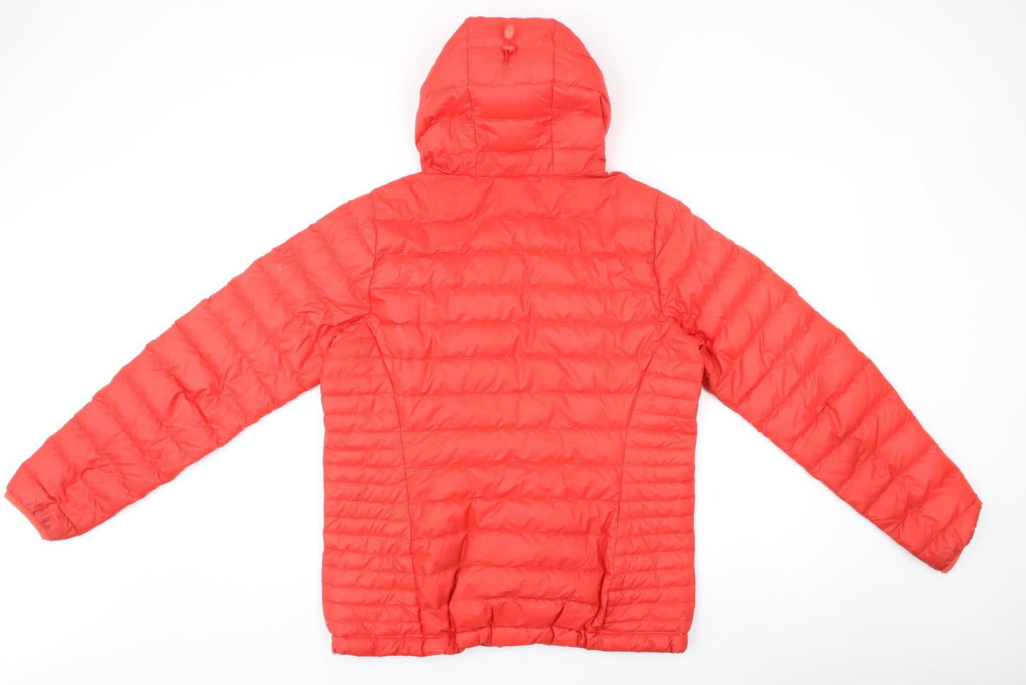 Patagonia Womens Red L Puffer Jacket Hooded Down Insulated Coat