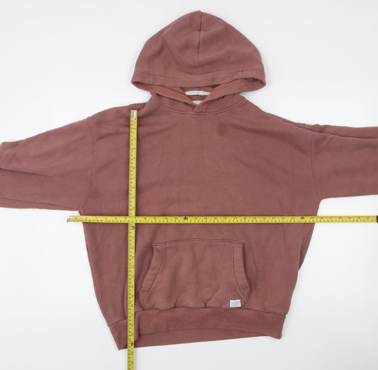 Hollister Men’s Brown Oversized Pullover Hoodie Medium Cotton Blend