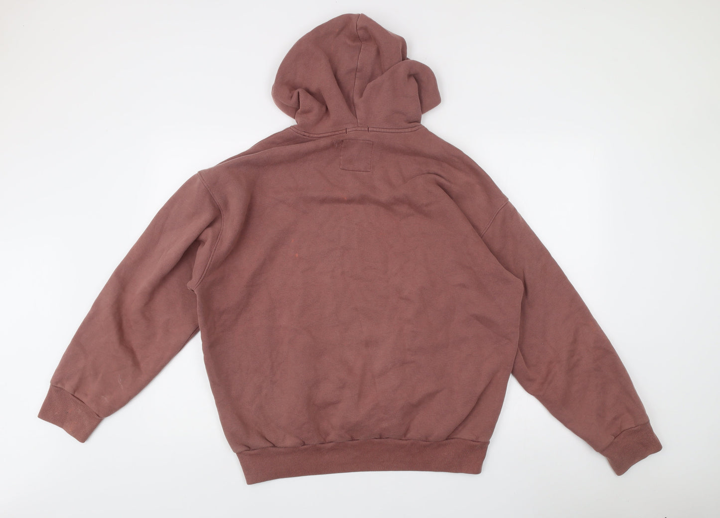 Hollister Men’s Brown Oversized Pullover Hoodie Medium Cotton Blend
