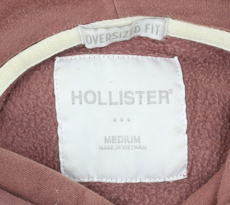 Hollister Men’s Brown Oversized Pullover Hoodie Medium Cotton Blend