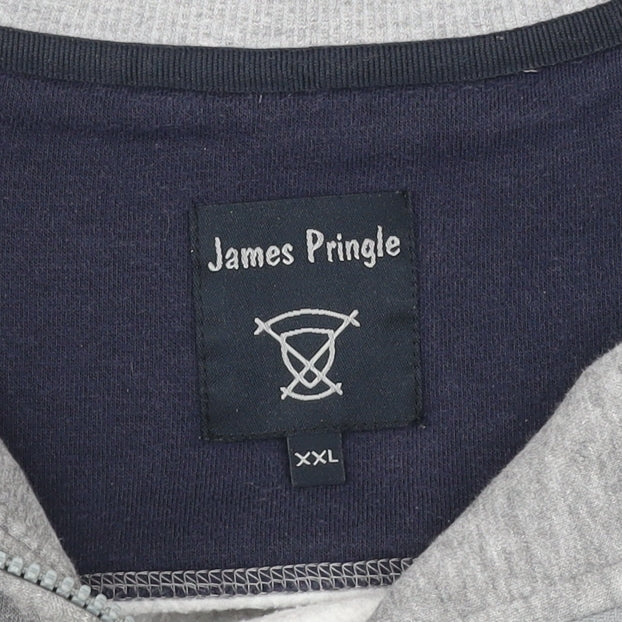 James Pringle Men’s Grey 2XL Half Zip Mock Neck Sweatshirt