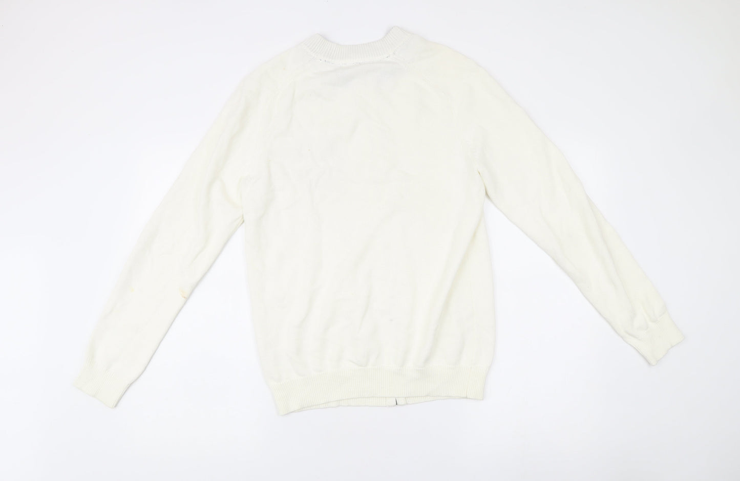 Timberland Men’s White Slimfit Cotton Bomber Jacket M