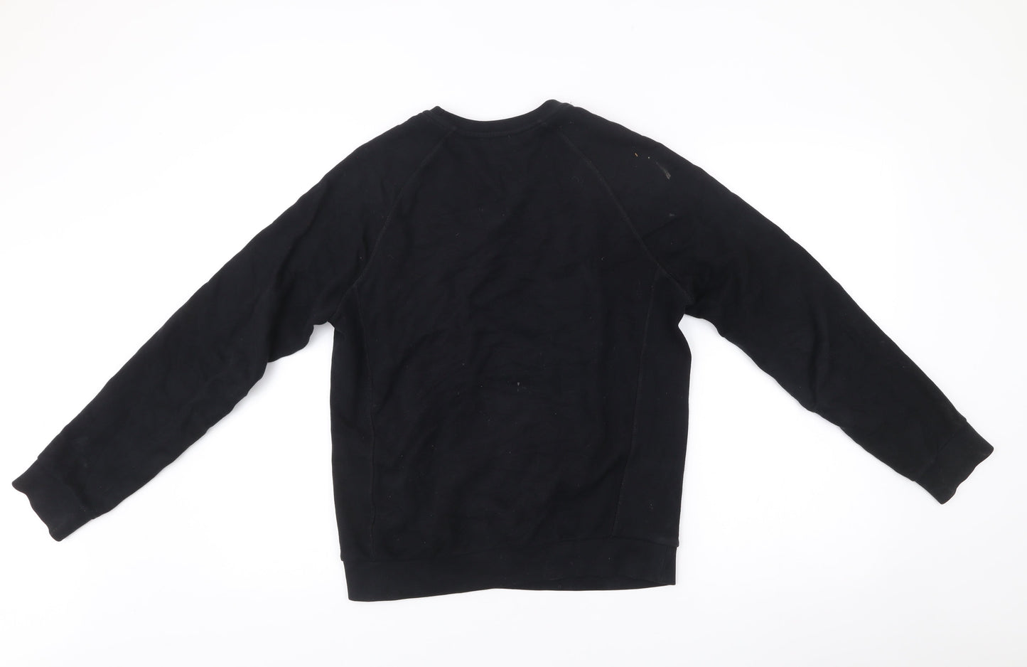 Reiss Men's Black Cotton Crew Neck Pullover Sweatshirt Size S
