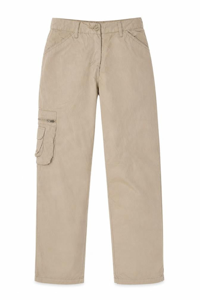 J'ESPERE Mens Beige Cargo Trousers Size S 36/38 Casual Straight