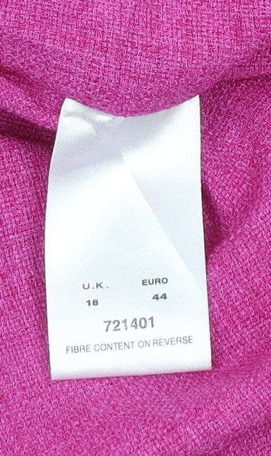 Eastex Women’s Pink Short Sleeve Blazer Jacket Size 18 Polyester
