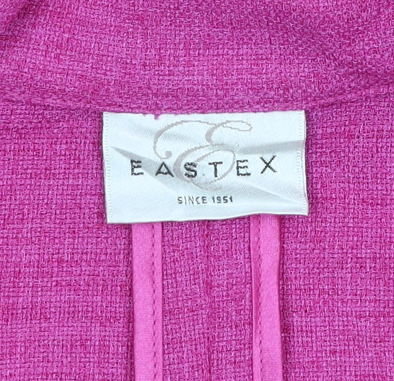 Eastex Women’s Pink Short Sleeve Blazer Jacket Size 18 Polyester