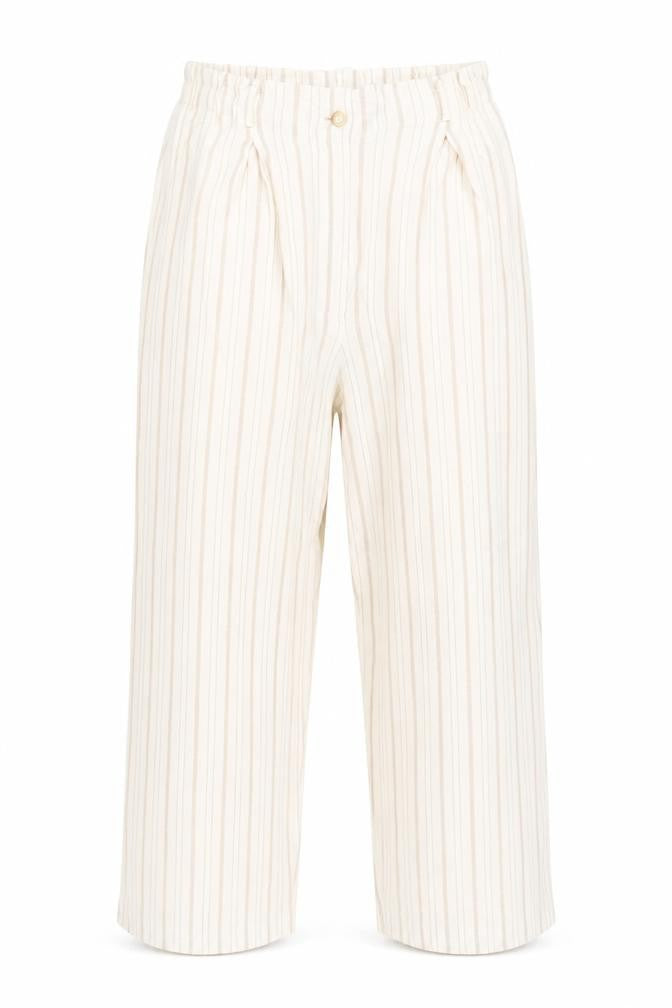 Liz Claiborne Women’s Beige Striped Relaxed Trousers Size 12