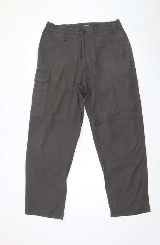 Craghoppers Men's Grey Cargo Trousers Size S 32in Regular Fit
