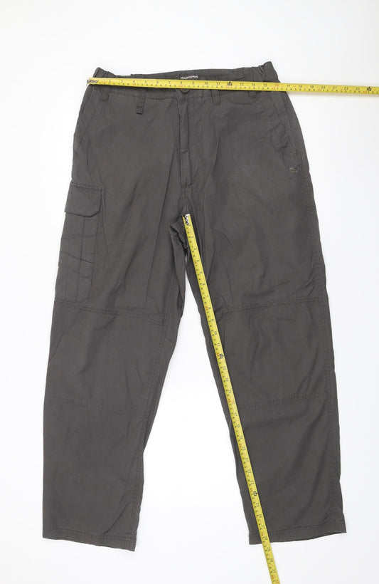 Craghoppers Men's Grey Cargo Trousers Size S 32in Regular Fit