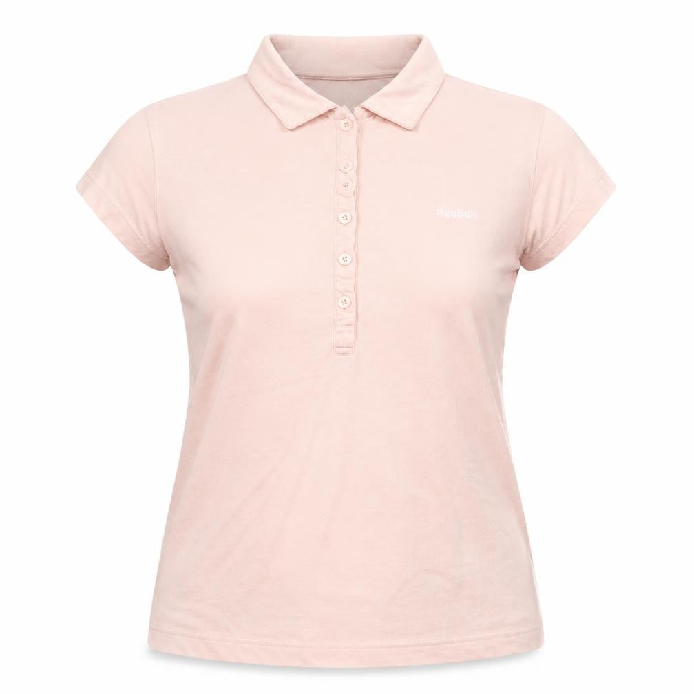 Womens UK Size 10 Reebok Pink Cotton Polo