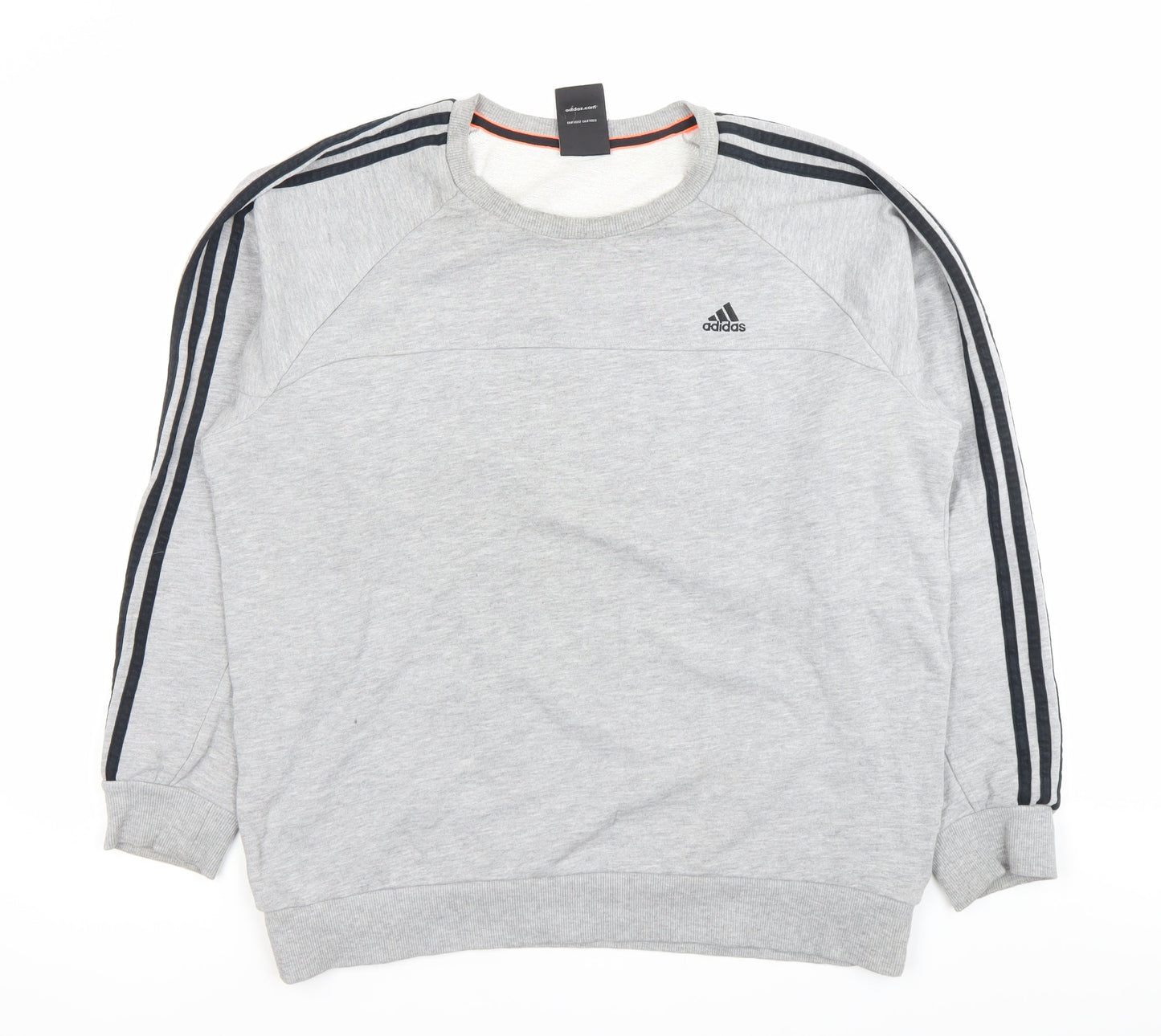 Adidas Men’s Grey L Sweatshirt Pullover Crew Neck Long Sleeve Sports