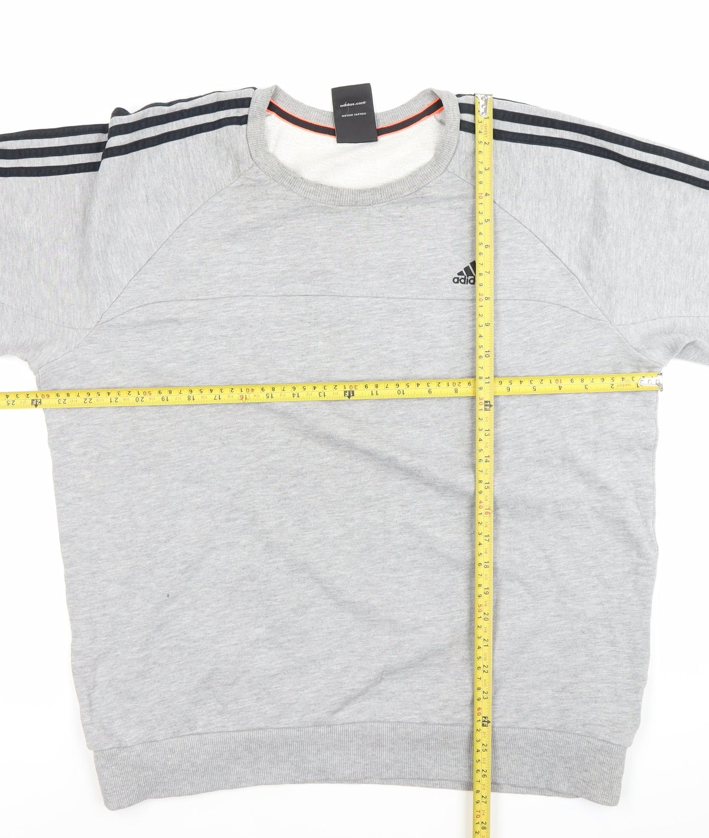 Adidas Men’s Grey L Sweatshirt Pullover Crew Neck Long Sleeve Sports