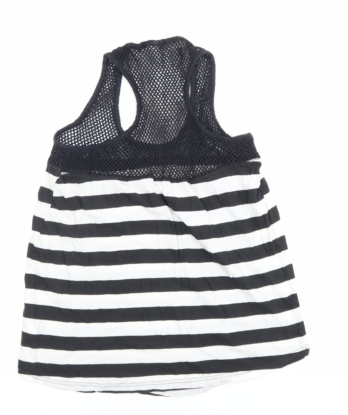 Brave Soul Women's Black White Stripe Racerback Tank Top Size S