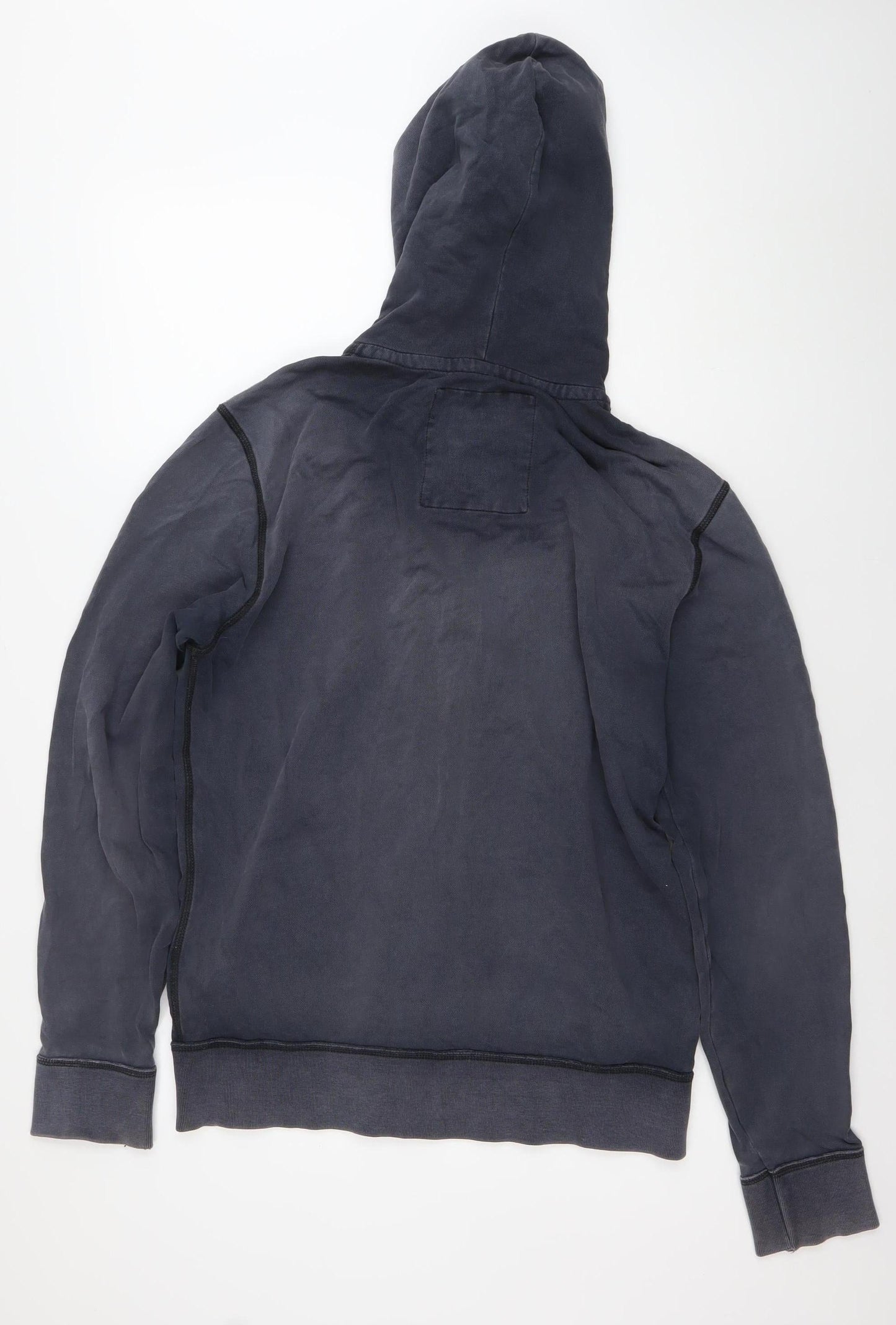 Fat Face Men’s Grey Full Zip Hoodie Size M Cotton Logo Hooded Sweatshirt