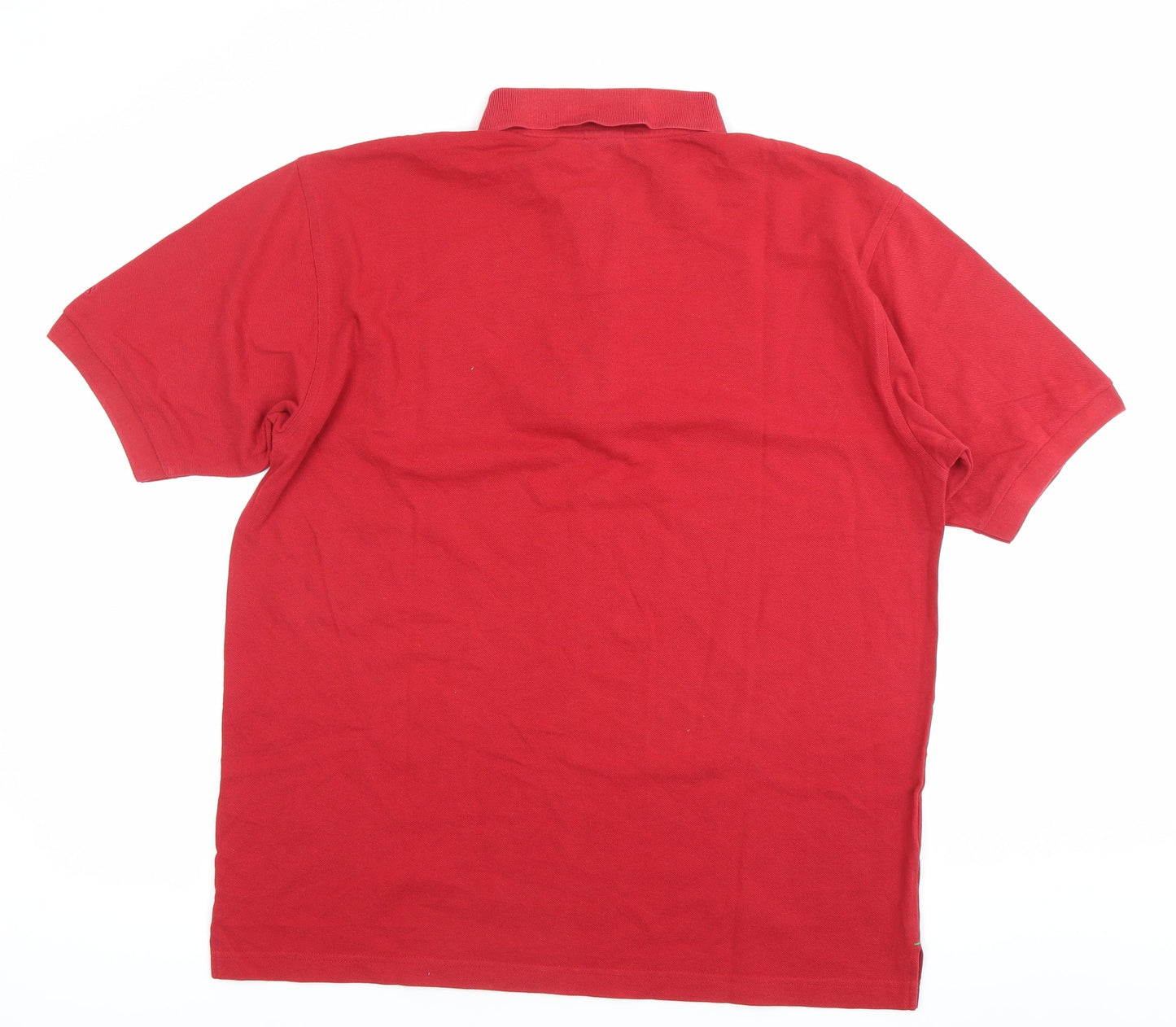 Hugo Boss Men’s Red Polo Shirt XL Cotton 1/4 Zip Short Sleeve