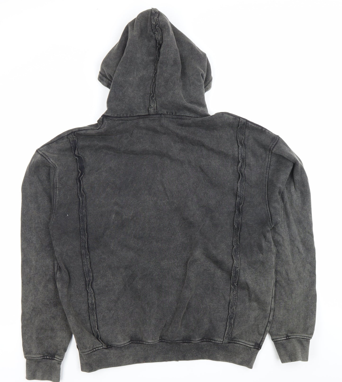 Couture Men’s Black Full Zip Hoodie Size M Cotton Logo Sweatshirt