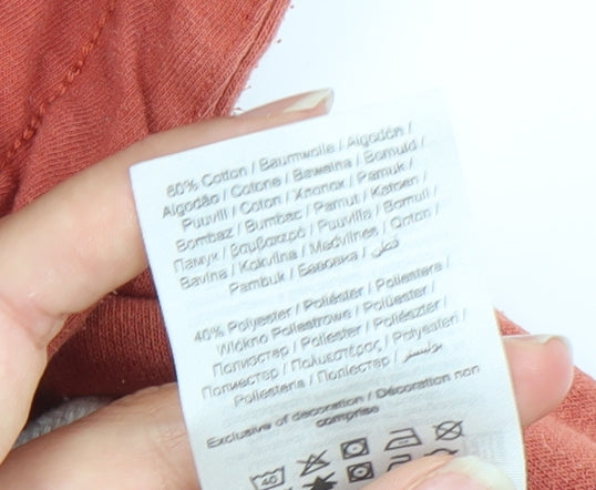 Jack & Jones Men’s Orange XL Pullover Hoodie Graphic Print Logo