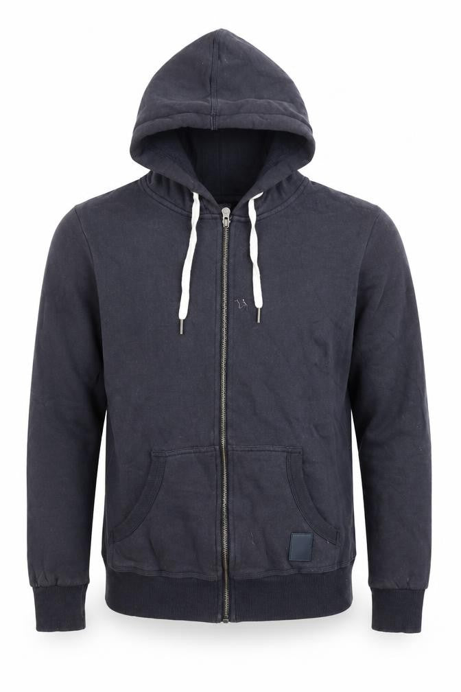 Charles Wilson Men's Black Small Full Zip Hoodie Regular Fit