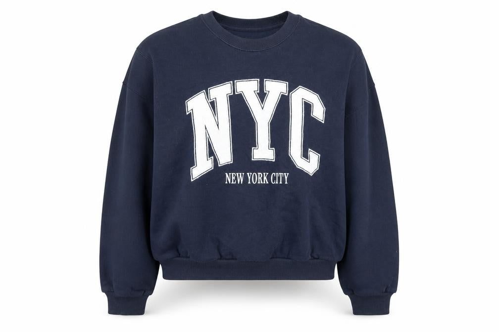 Womens UK XS Regular Hollister Blue Pullover Sweatshirt
