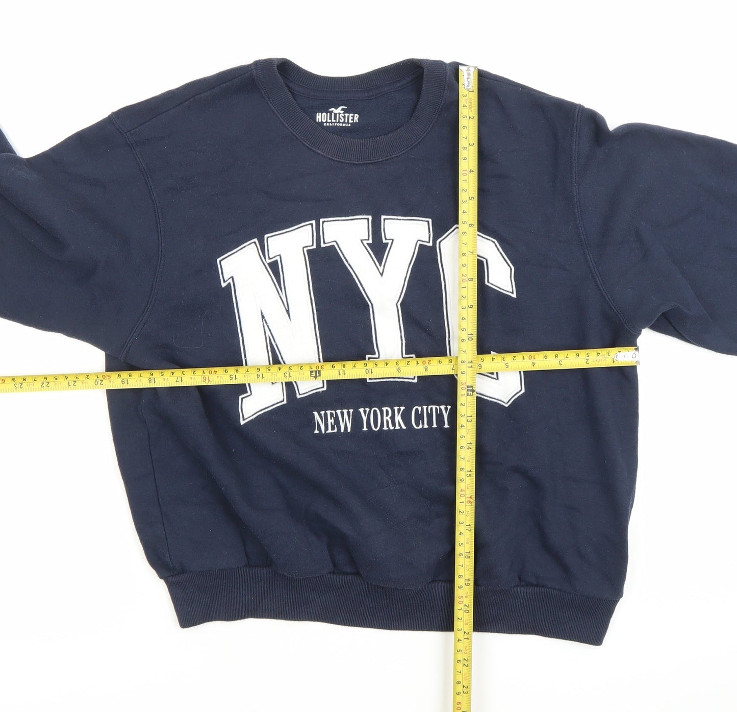 Hollister Women’s Blue NYC Sweatshirt XS Pullover Crew Neck