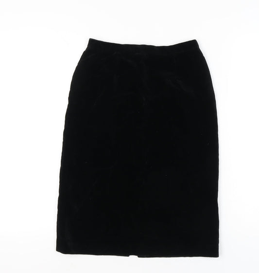 STINA Creation Women’s Black Velvet Pencil Skirt Size 6 Vintage