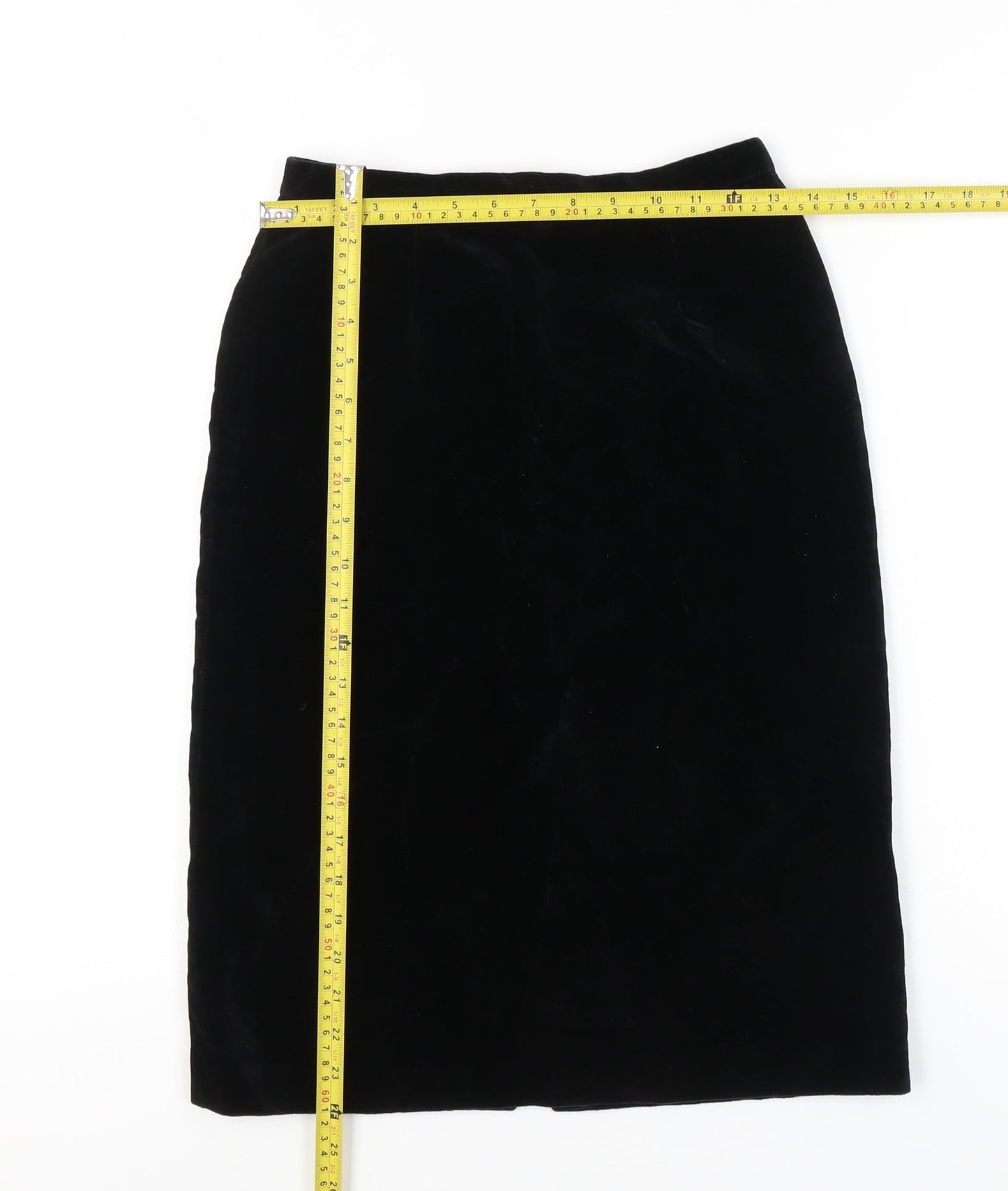 STINA Creation Women’s Black Velvet Pencil Skirt Size 6 Vintage