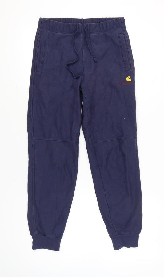 Carhartt Men's Blue Jogger Trousers XS Cotton Blend