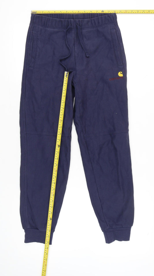 Carhartt Men's Blue Jogger Trousers XS Cotton Blend