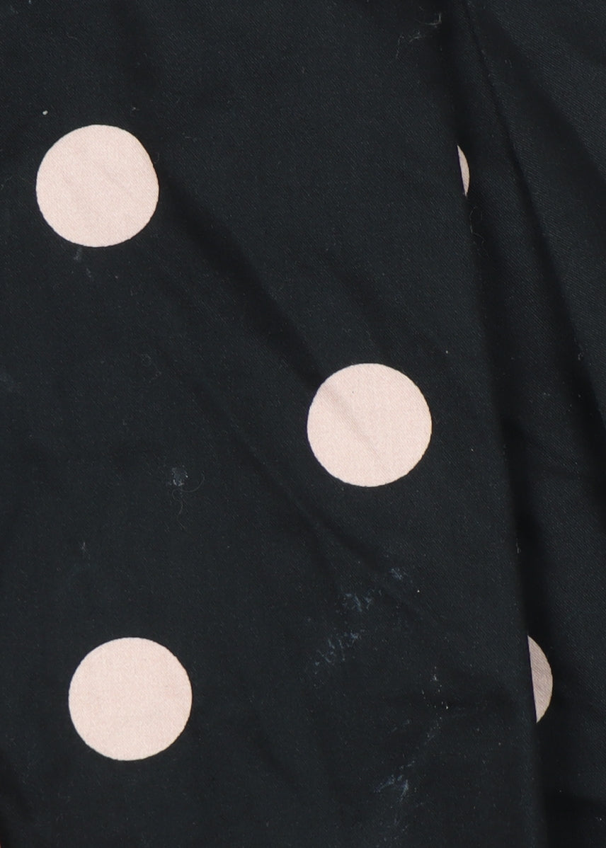 Boden Women’s Black Polka Dot A-Line Midi Skirt Size 8 Cotton