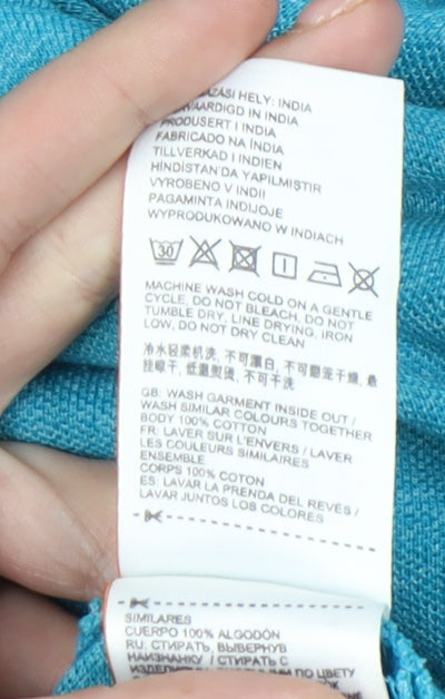 Superdry Men’s Blue 4XL Polo Shirt Embroidered Logo Short Sleeve