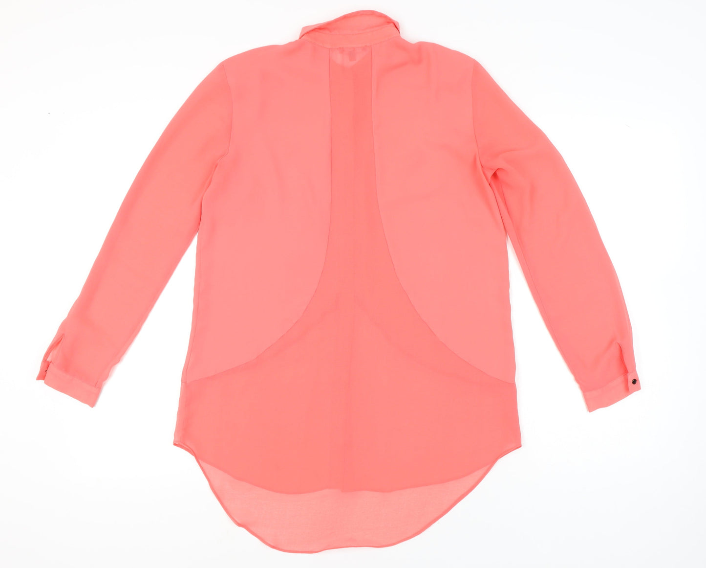 Warehouse Womens Pink Long Sleeve Chiffon Blouse UK 12