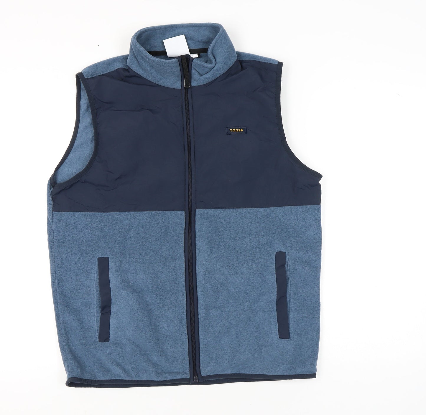 TOG24 Men’s Blue Fleece Bodywarmer Waistcoat Gilet Size M Outdoor Zip