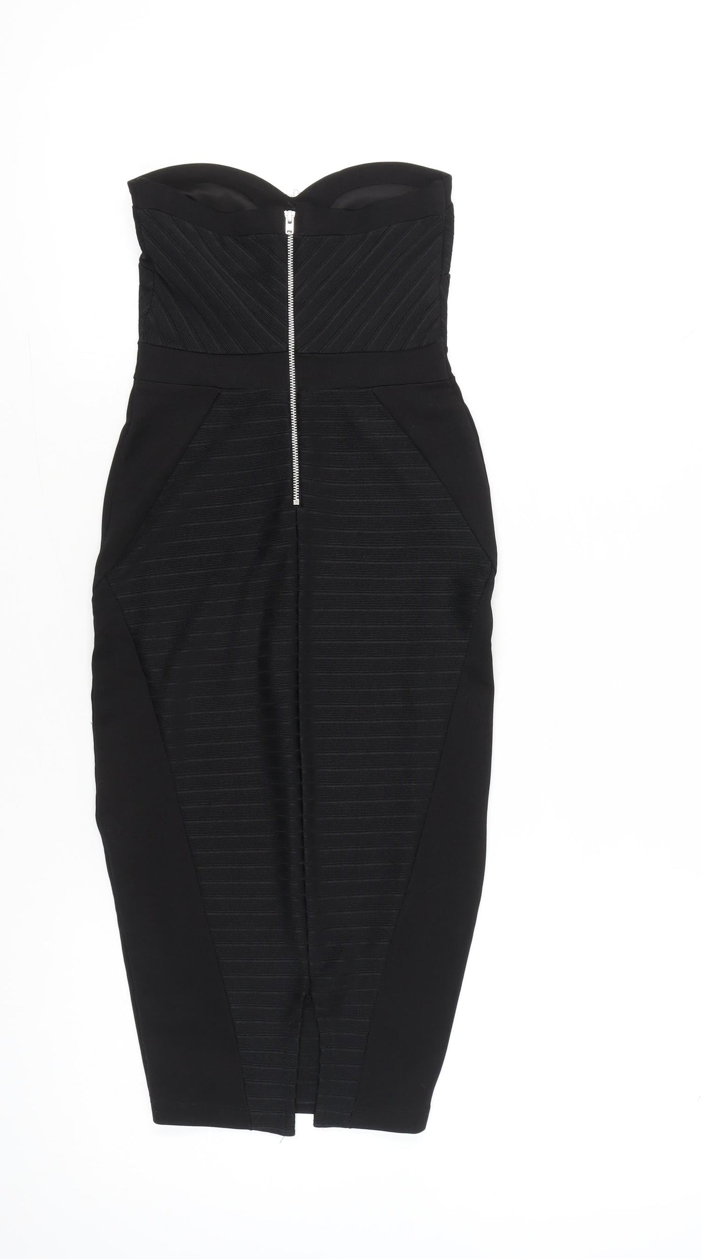 ASOS Petite Women’s Black Strapless Bodycon Midi Dress Size 2