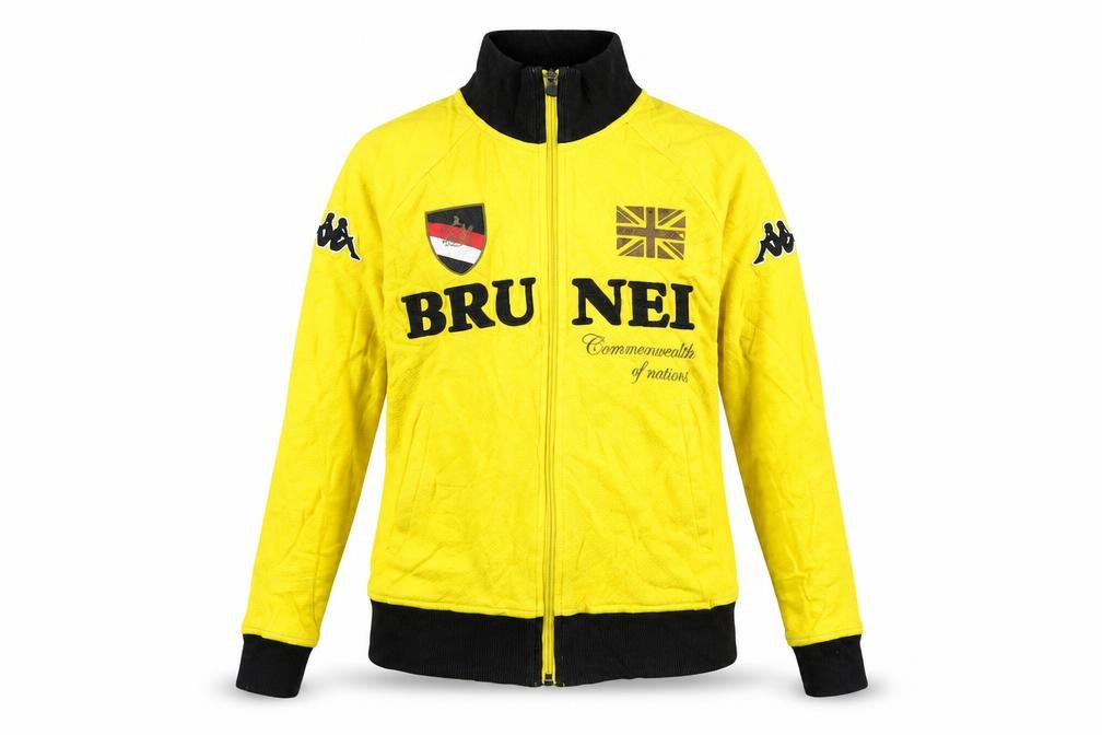 Kappa Womens Yellow Track Jacket Size UK 6 Full Zip Sportswear