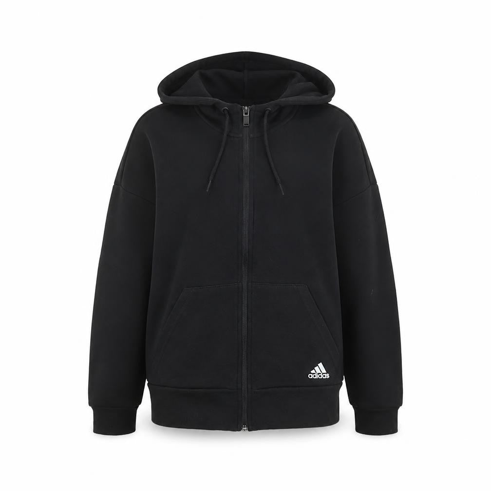 Womens UK 8 Regular adidas Black Full Zip Hoodie