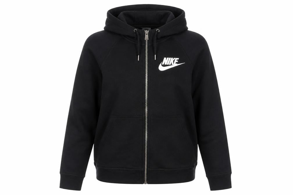 Unisex Adults UK M Regular Nike Black Full Zip Hoodie