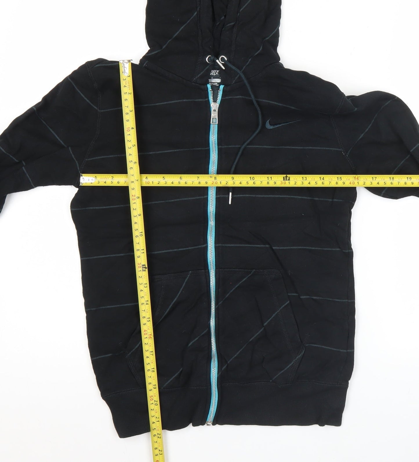 Nike Women’s Black Full Zip Hoodie Size M Cotton Sports Jacket