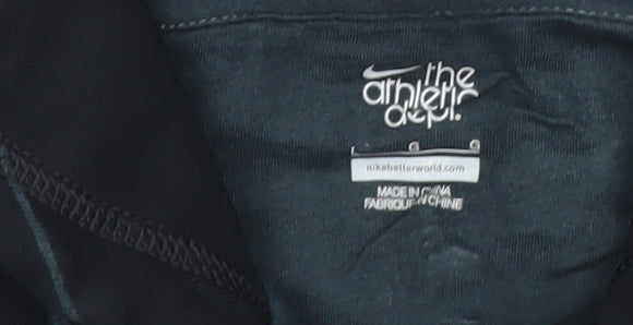 Nike Women’s Black Full Zip Hoodie Size M Cotton Sports Jacket