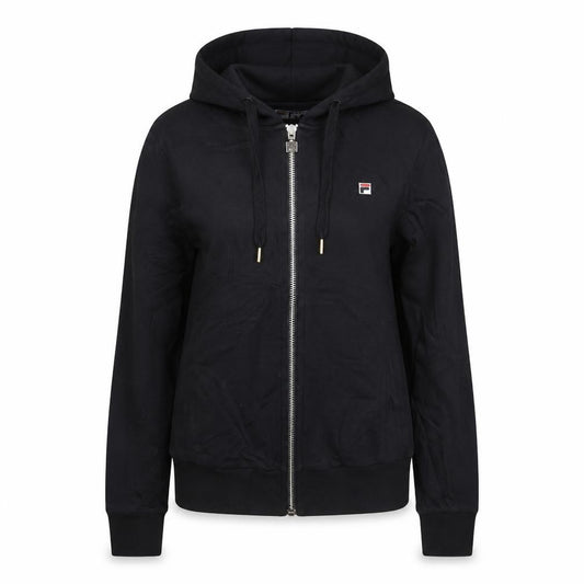 Womens UK 6 Slim FILA Black Full Zip Hoodie