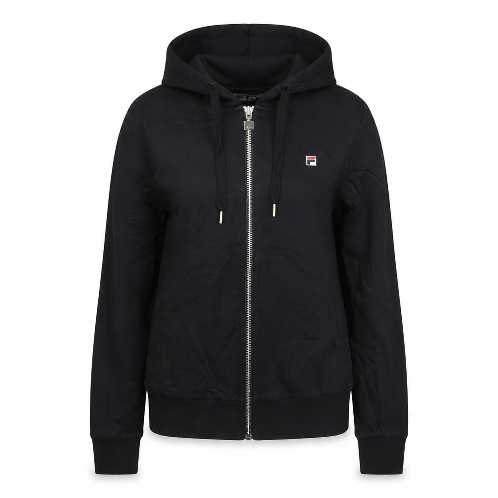 Womens UK 6 Slim FILA Black Full Zip Hoodie