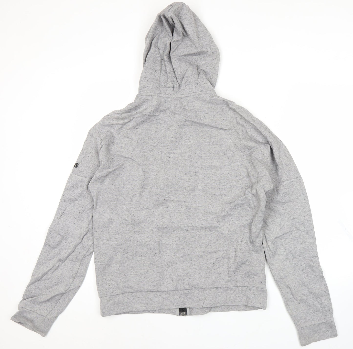 Adidas Womens Grey Full Zip Hoodie M Regular Fit Sportswear