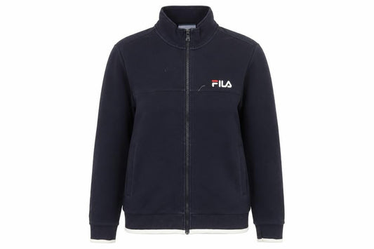 Fila Womens Black Track Jacket UK 10 Slim Fit Full Zip Sportswear